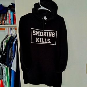 Graphic Hoodie: Smoking Kills Medium Men's Pullover